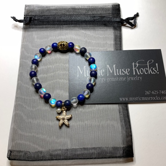 Lapis Lazuli “Inner Power” Bracelet 7” - Picture 2 of 2